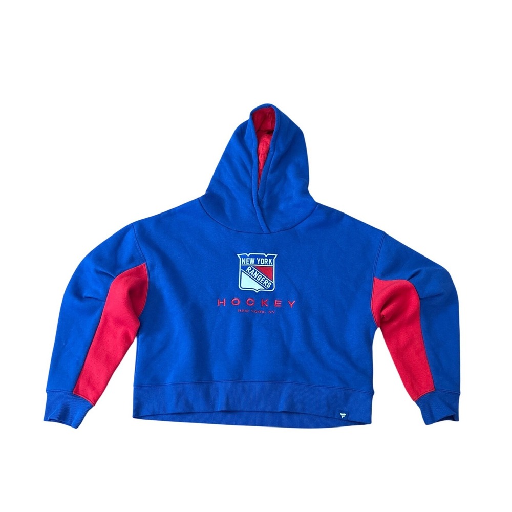 Fanatics New York Rangers Hoodie Women Blue Red Cropped NWT SIZE Small